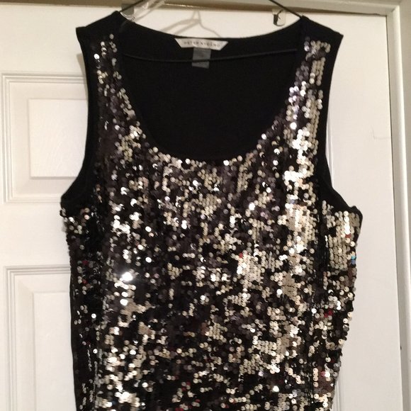 Plus Size Sequin Tank Top - Picture 1 of 3